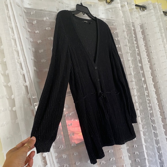 Black shimmer/ sparkle cardigan - Picture 2 of 6